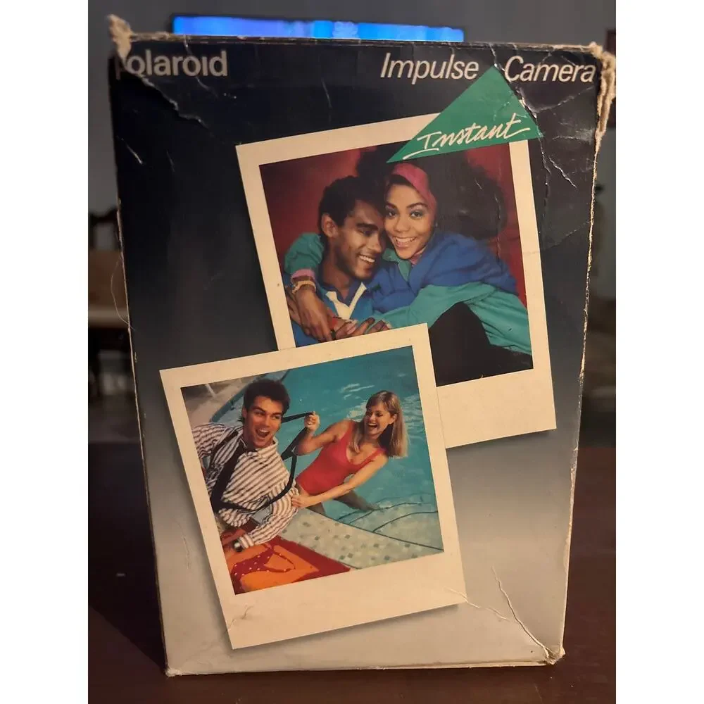 Polaroid IMPULSE Instant Camera W/ Original Box, Lustre Gray, 1988, NIB